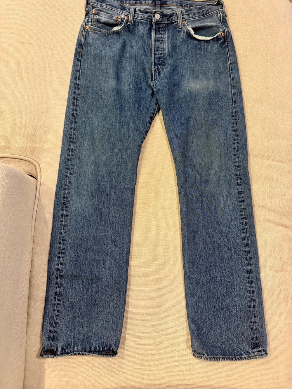 Levi's 501 Straight Leg Soft and Perfectly Well Loved. Men or Women. 100% Cotton